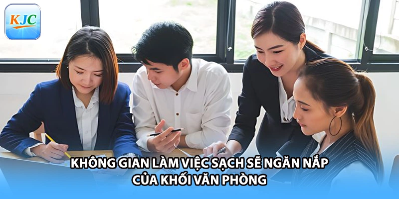 Không gian làm việc sạch sẽ ngăn nắp của khối văn phòng