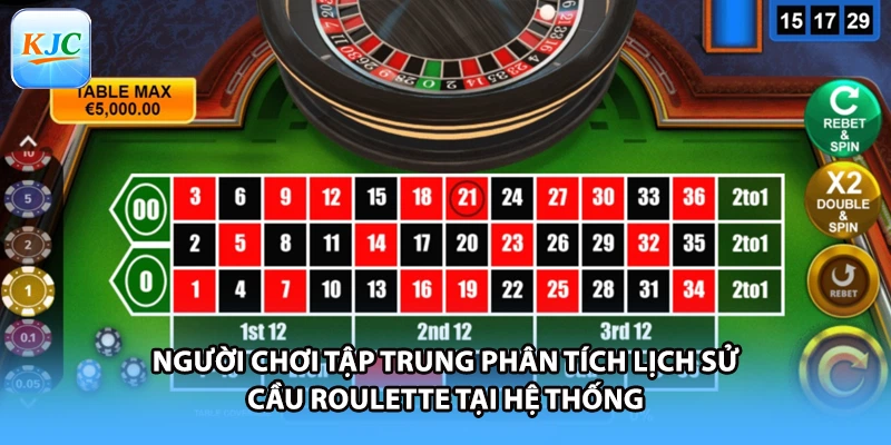 Người chơi tập trung phân tích lịch sử cầu roulette tại hệ thống